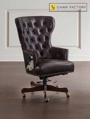 Chesterfield Leather Office Desk Chair