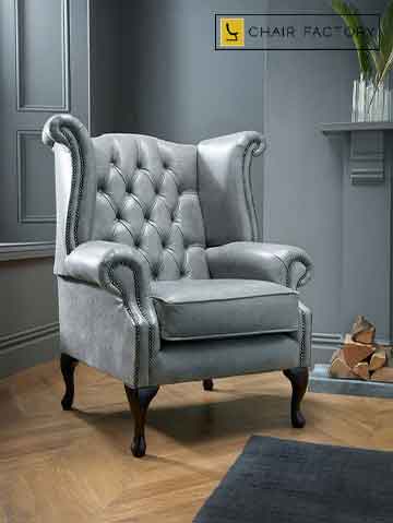 What is a wing back chesterfield arm chair