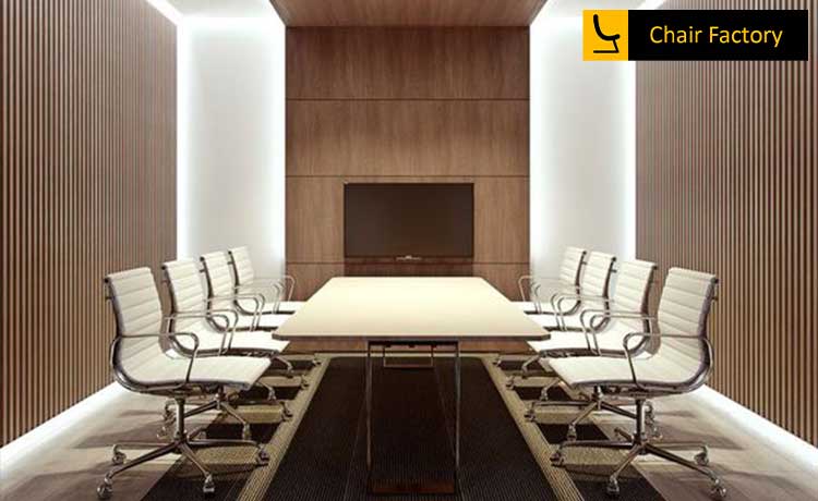 How sleek white conference leather chairs are ideal for any conference room space