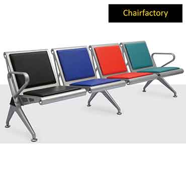 Jarvis 4 Seater Airport Bench with Cushion