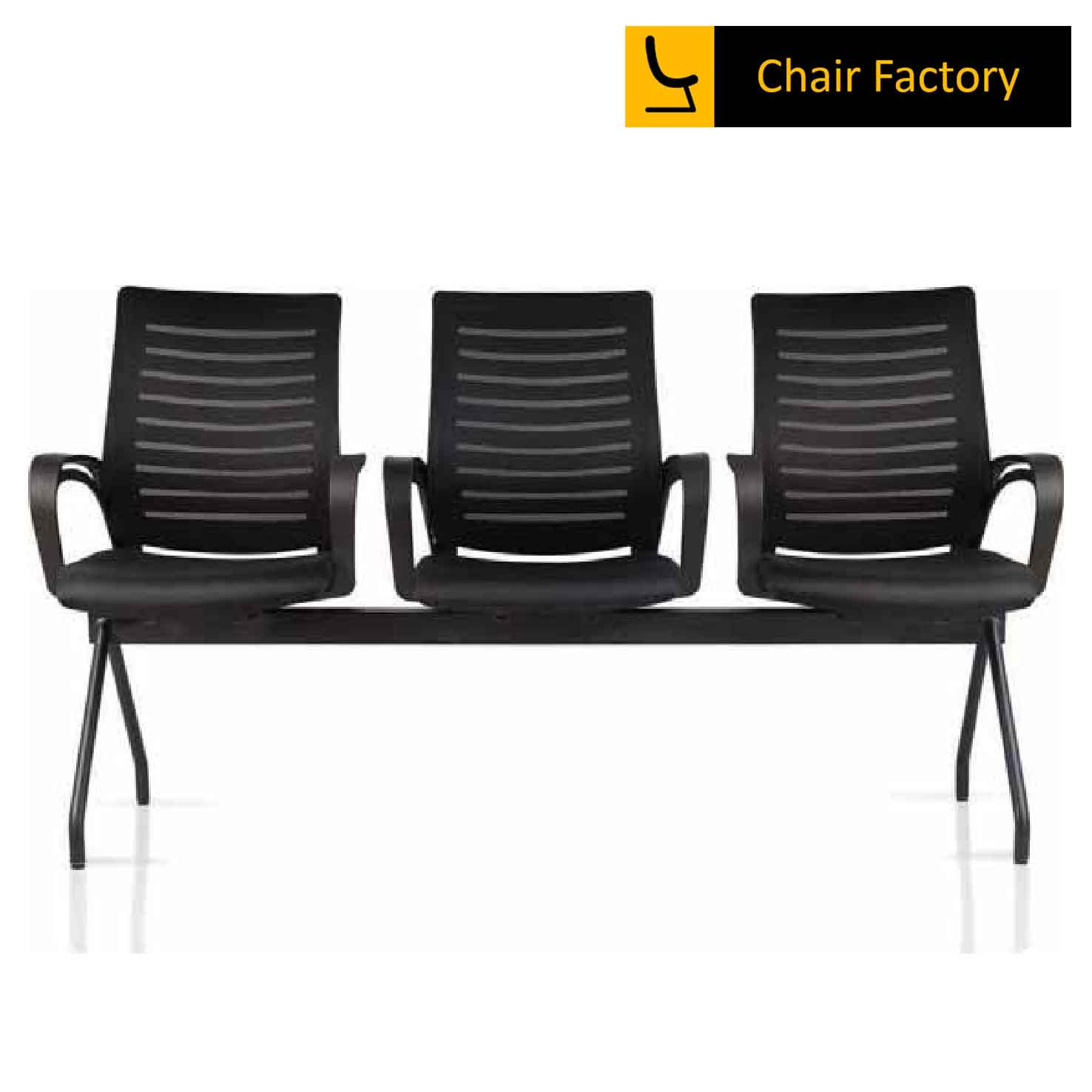 Oracle 3 Seater Silver Waiting Area Bench