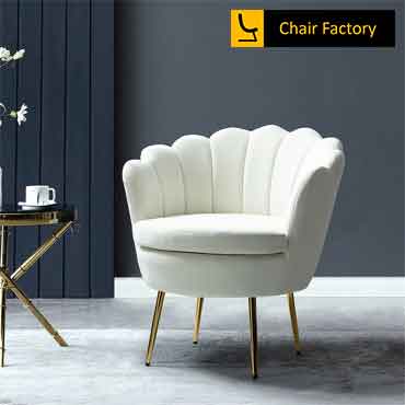 Buttercup white gold legs chair