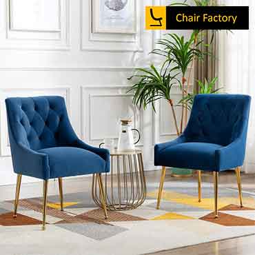 Danamartel blue gold legs chair