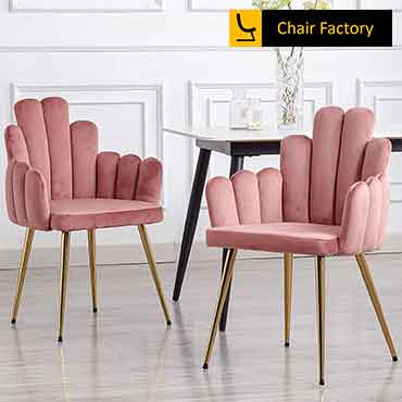Phallem pink gold legs chair 