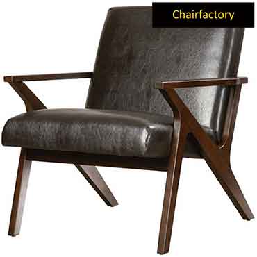 Nola Black Leatherette Accent Chair