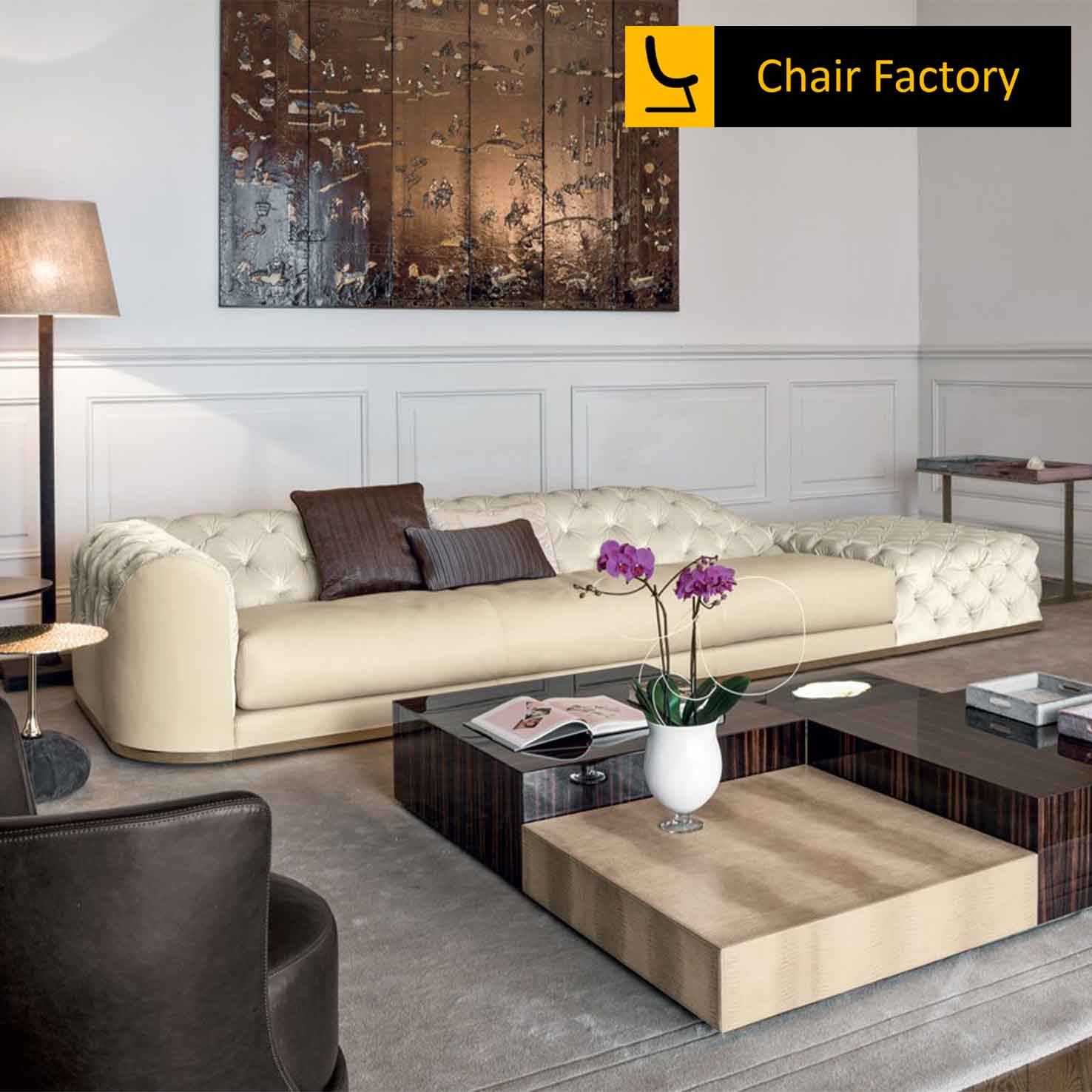 Skander genuine leather Sofa