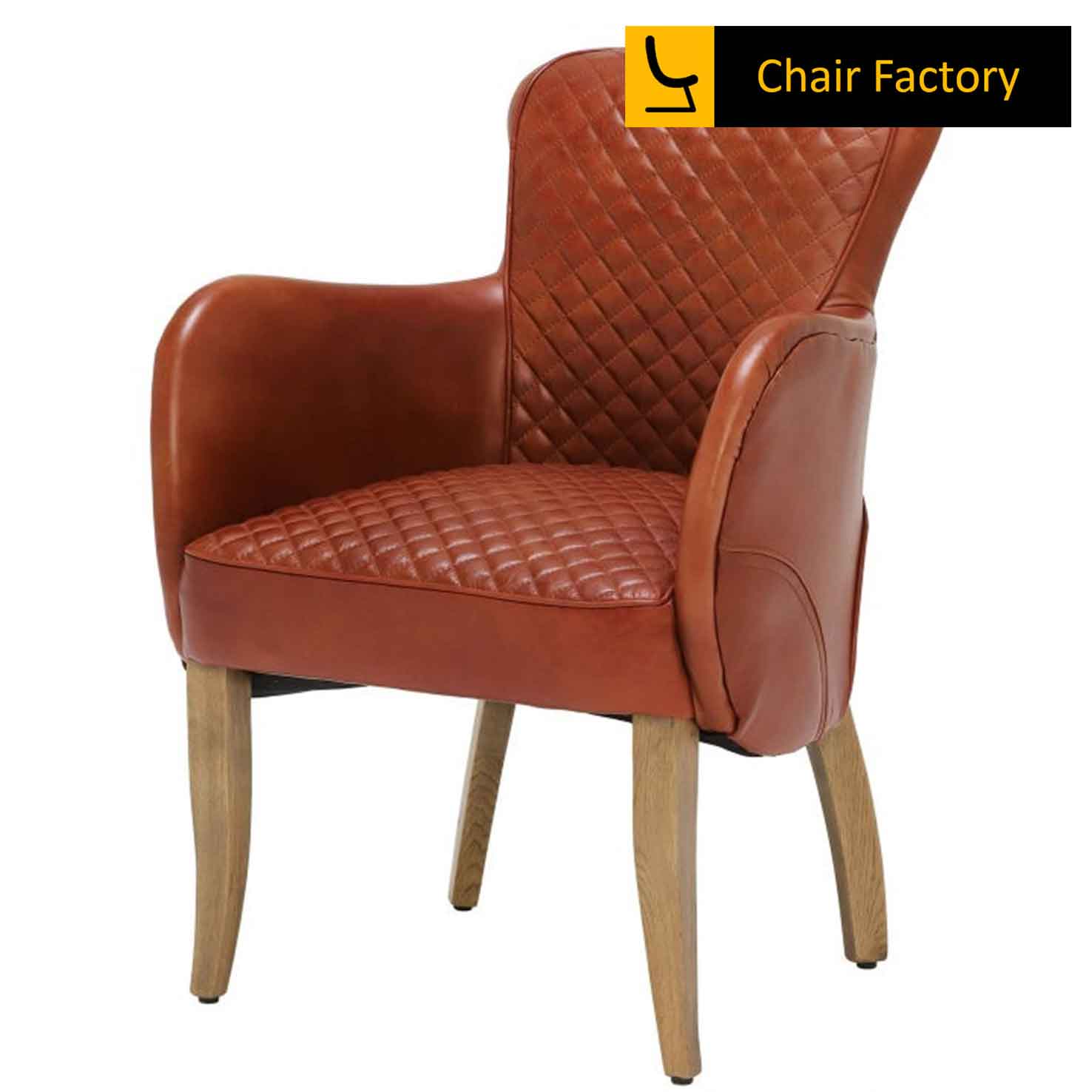 Skylar genuine leather diamond tufted arm chair for Living, Waiting & Lobby Chair Factory