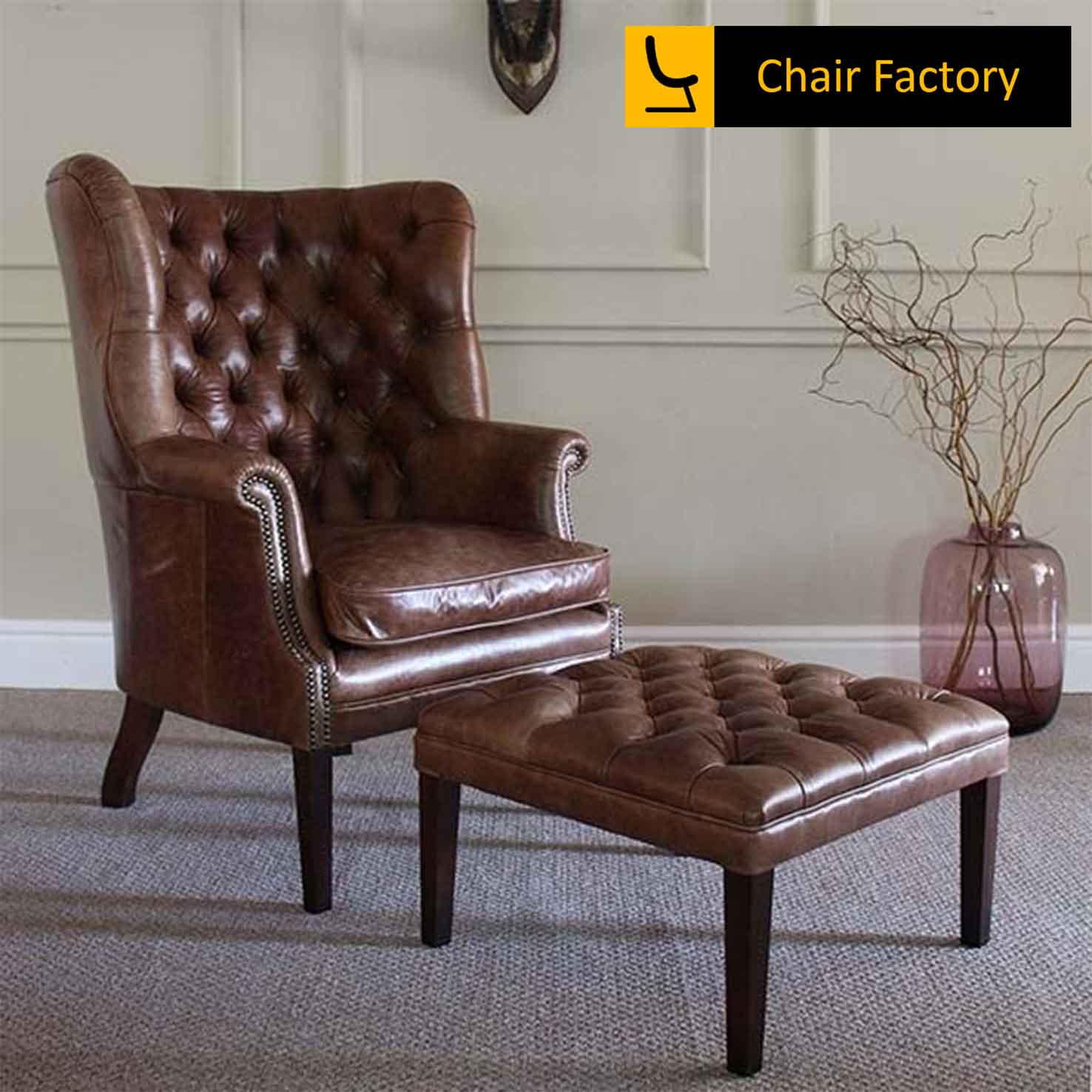 Umbridge Genuine Leather Arm Chairs