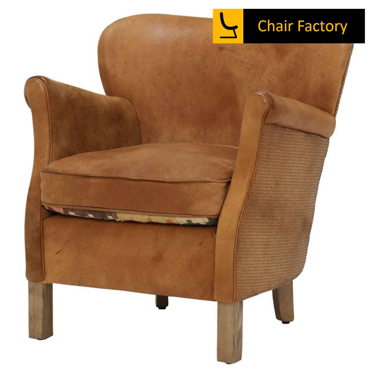 Tan Benfield Genuine Italian Leather Comfortable Arm Chair for