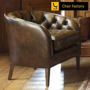 TOBIAS Genuine Leather Arm Chairs 