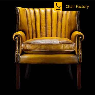 OLIVER GOLDSMITH Genuine Leather Arm Chairs 