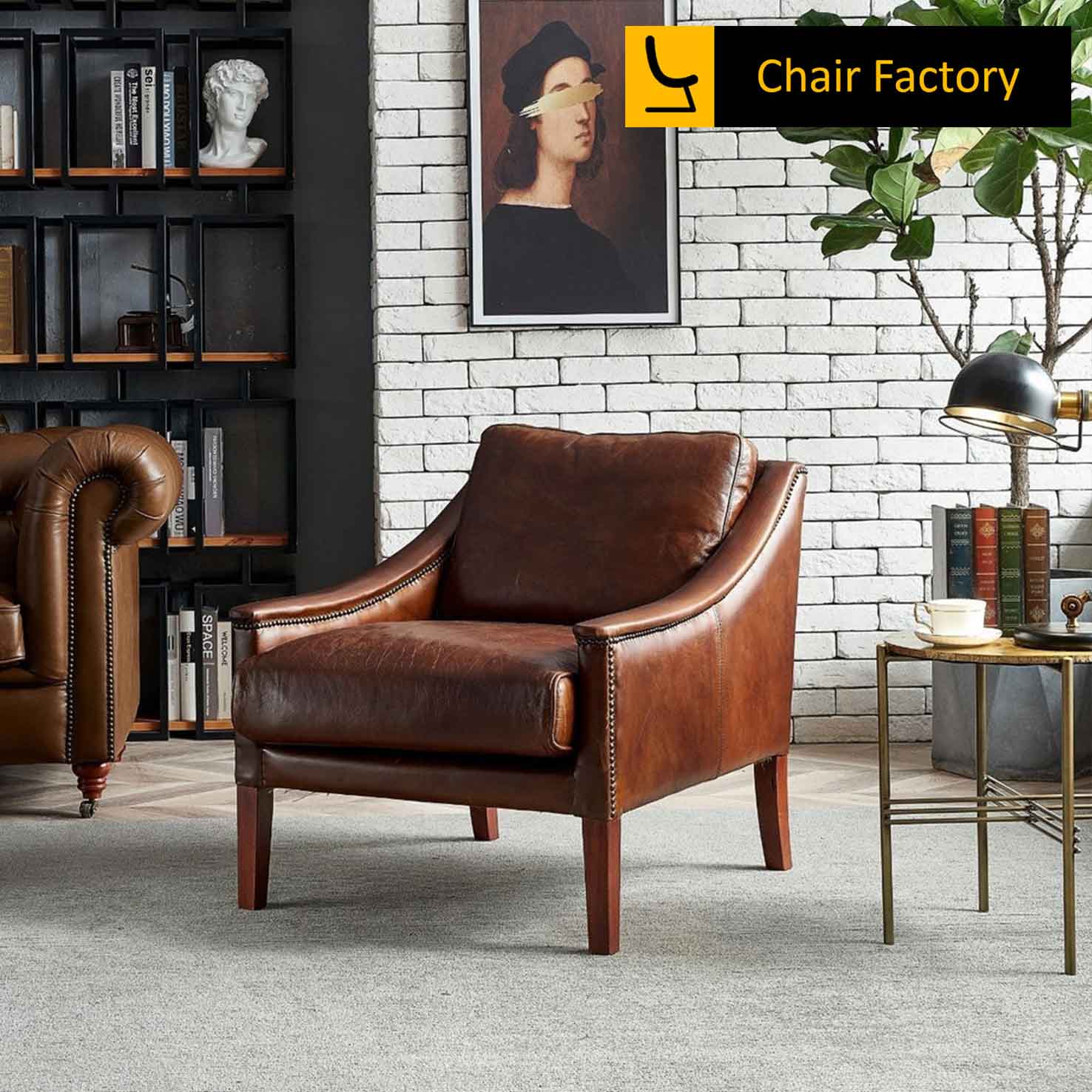Foxton Genuine Leather Arm Chairs