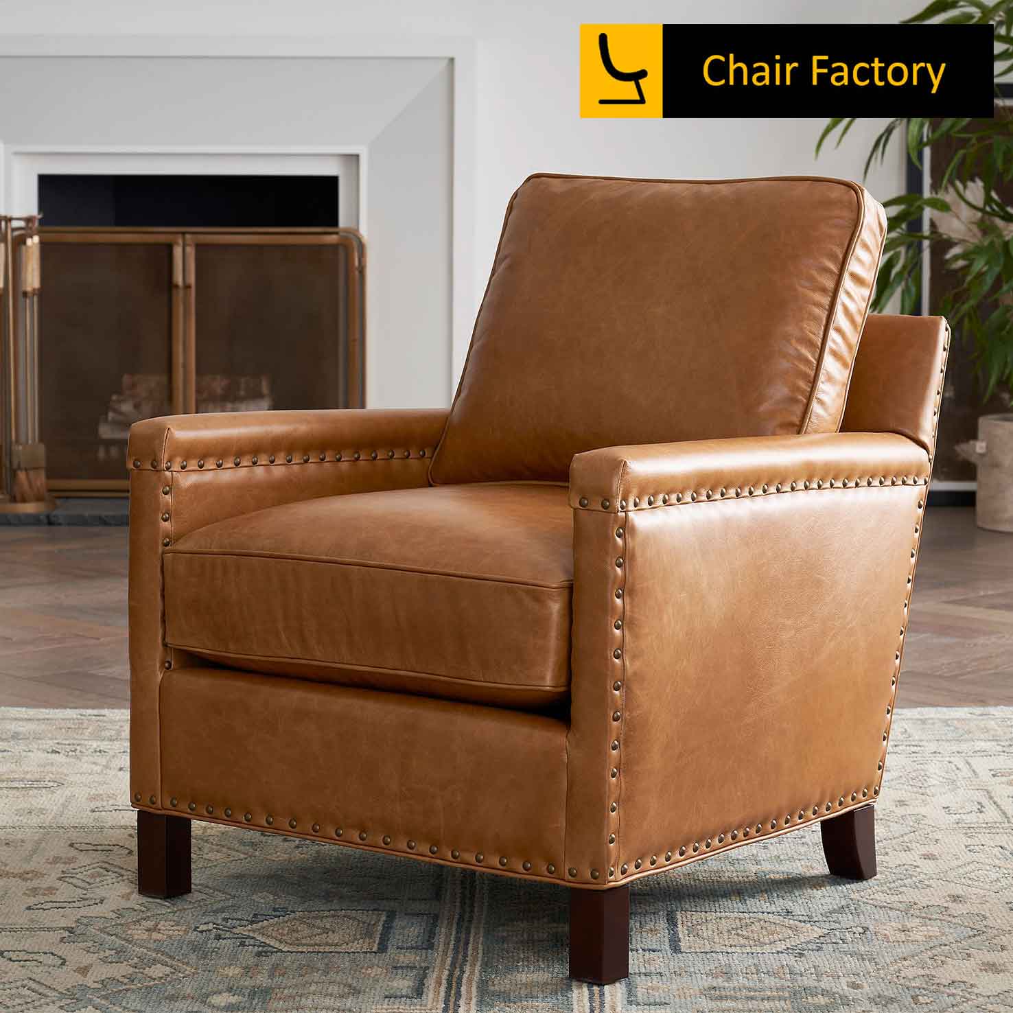 Dandoston Genuine Leather Arm Chairs