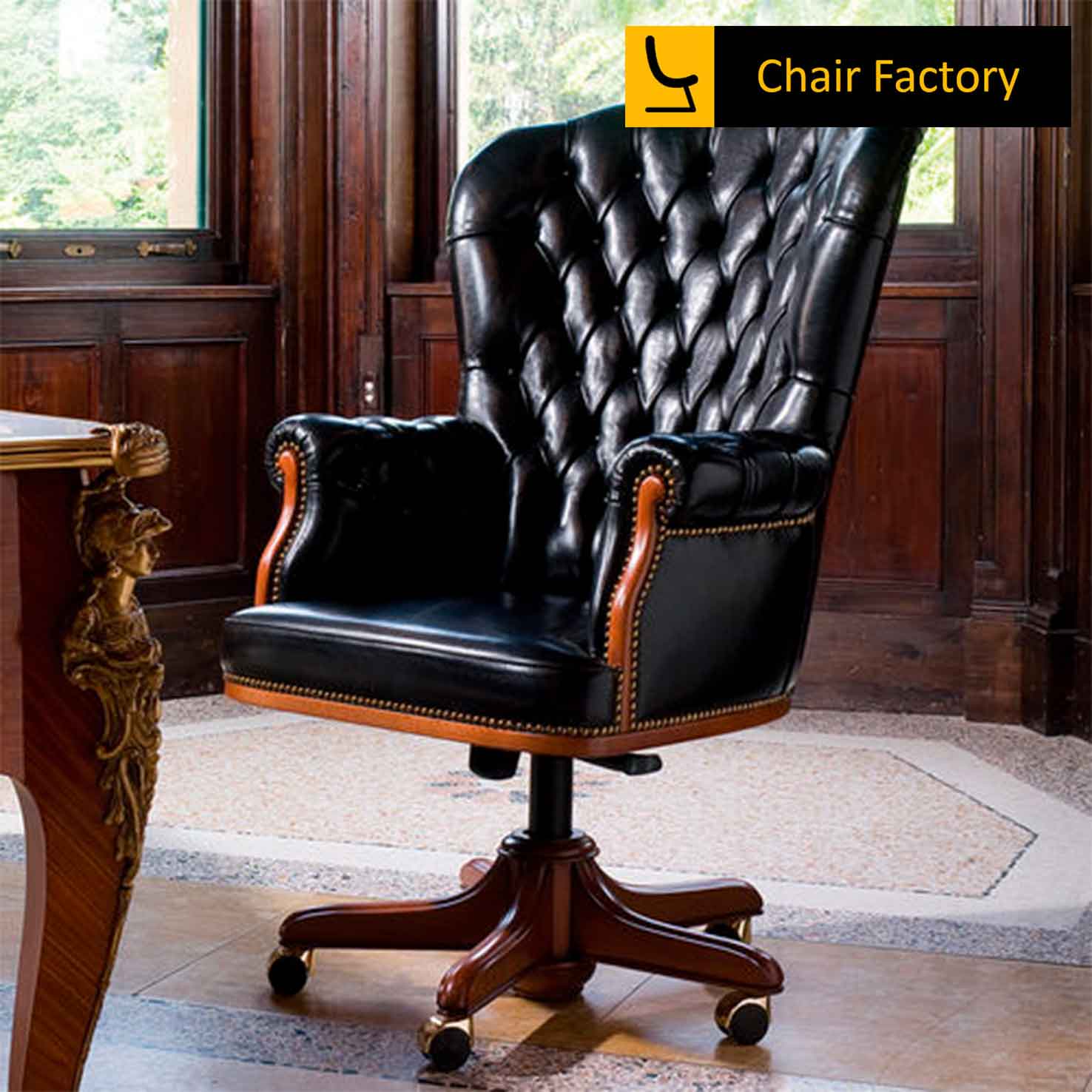 Lakeman 100 Genuine Italian leather Chair Chair Factory