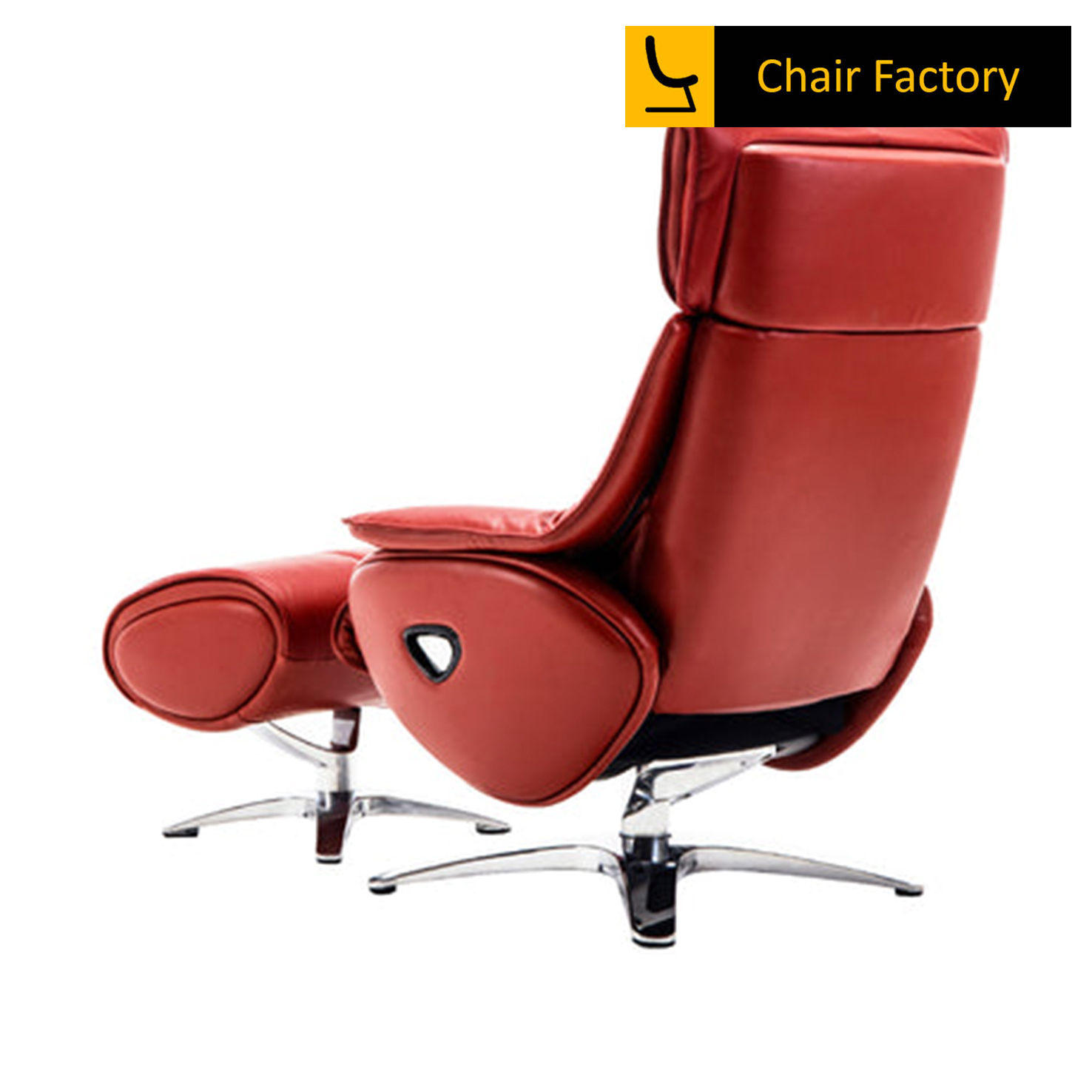 Domingo Red Genuine Leather Recliner Chair with Ottoman Chair Factory