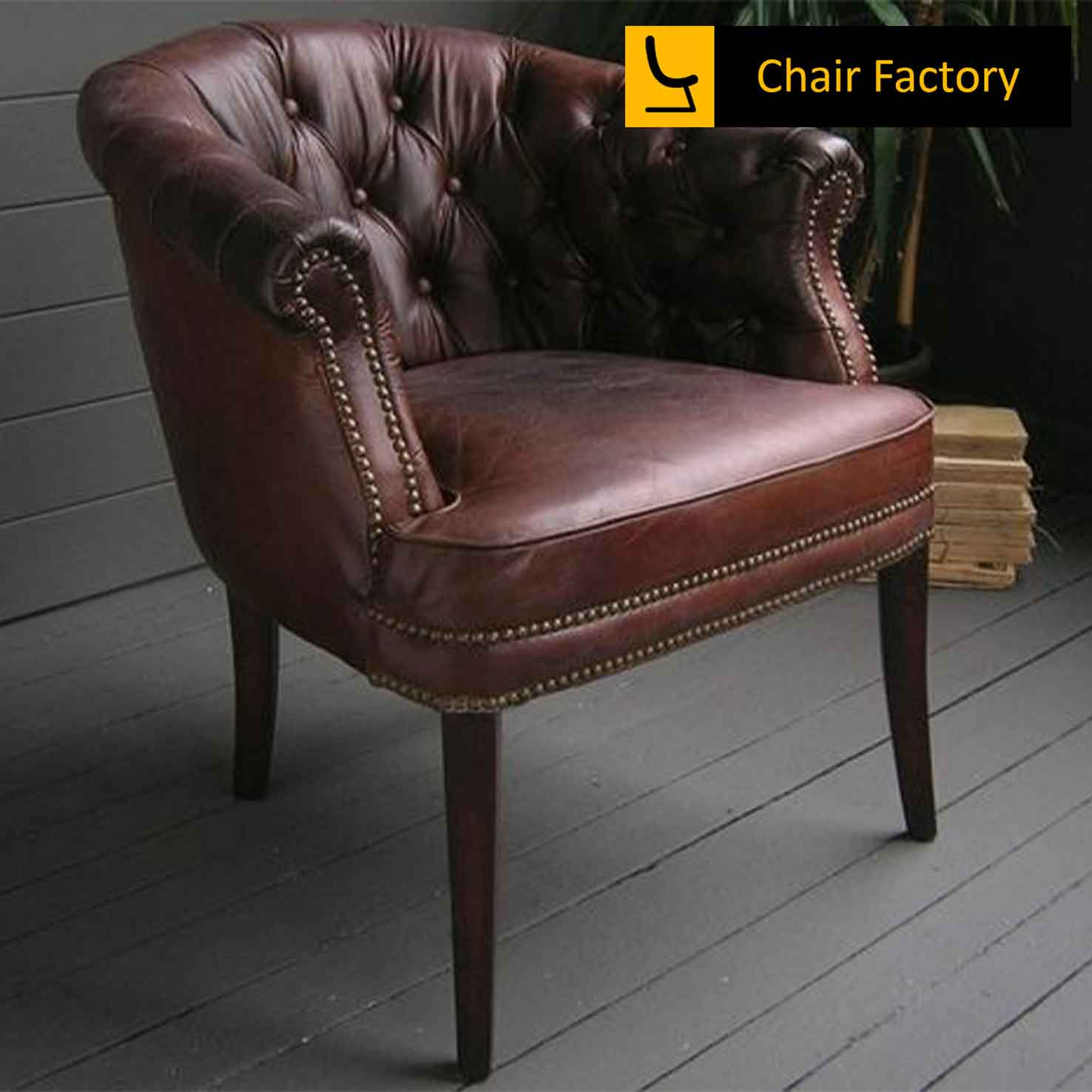 Liebsher Genuine Leather Arm Chair for Corporate Office & Fine Dine
