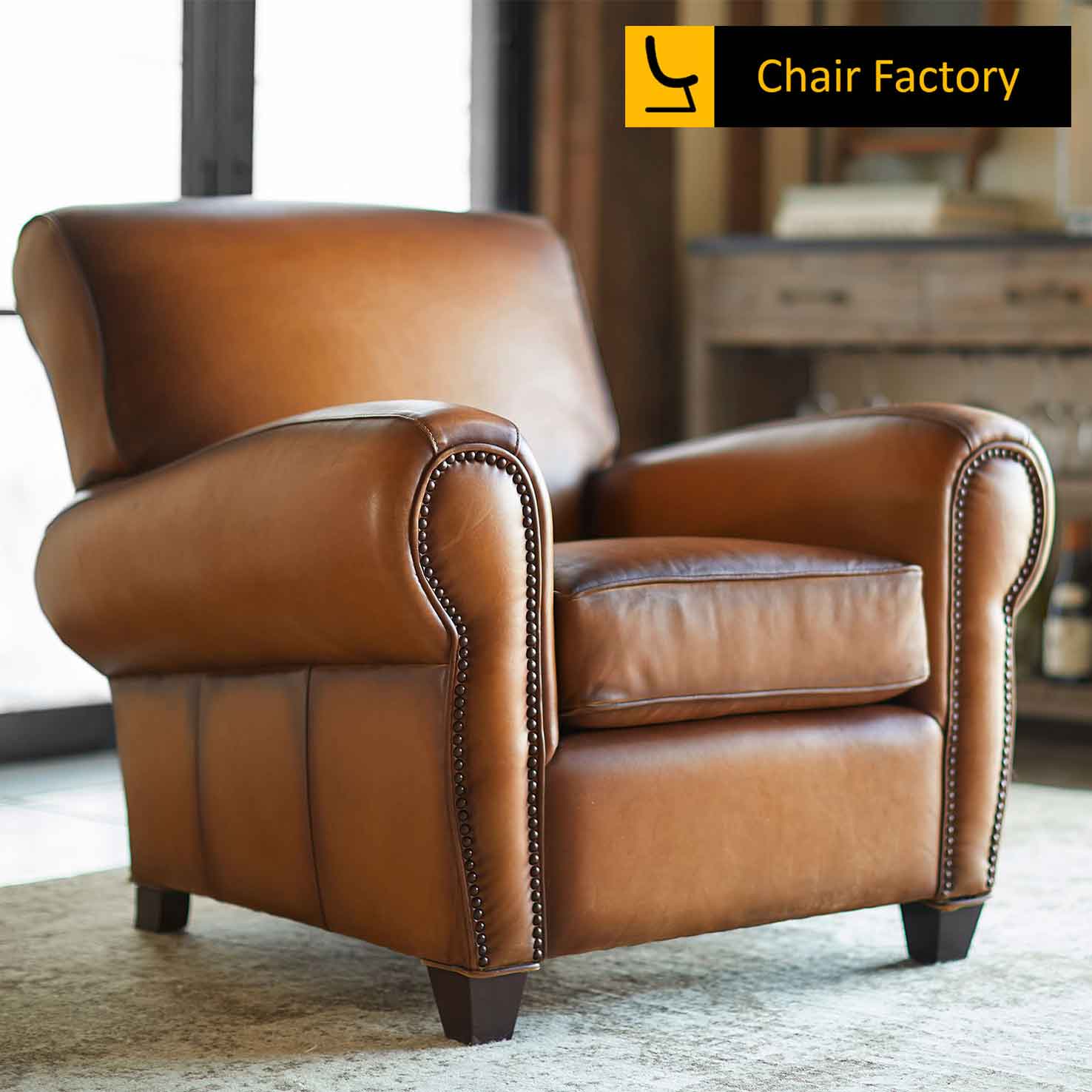 Camar Genuine Leather Arm Chair