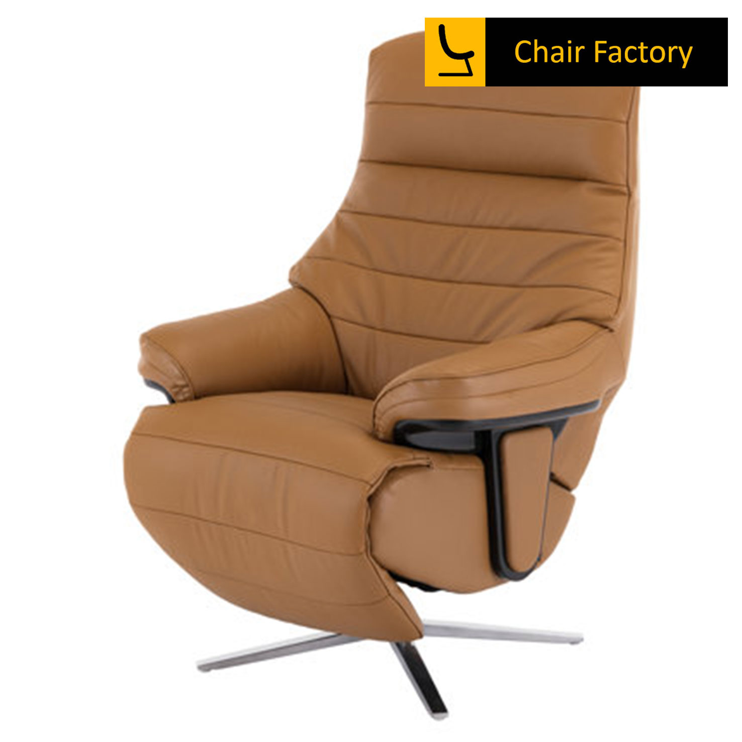 Eleanor Camel Genuine Leather Electric Motor Recliner Chair 