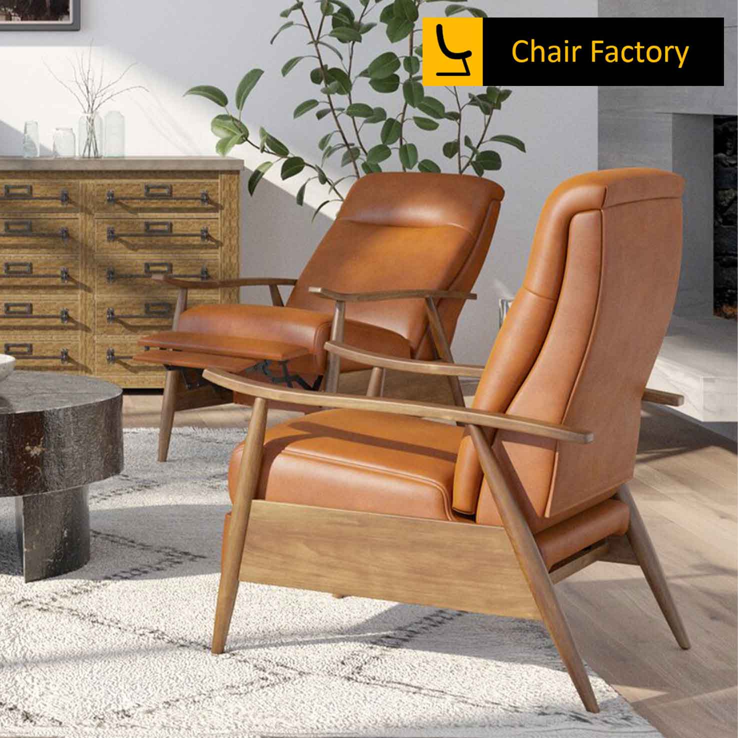 Donati Genuine Leather Arm Chair 