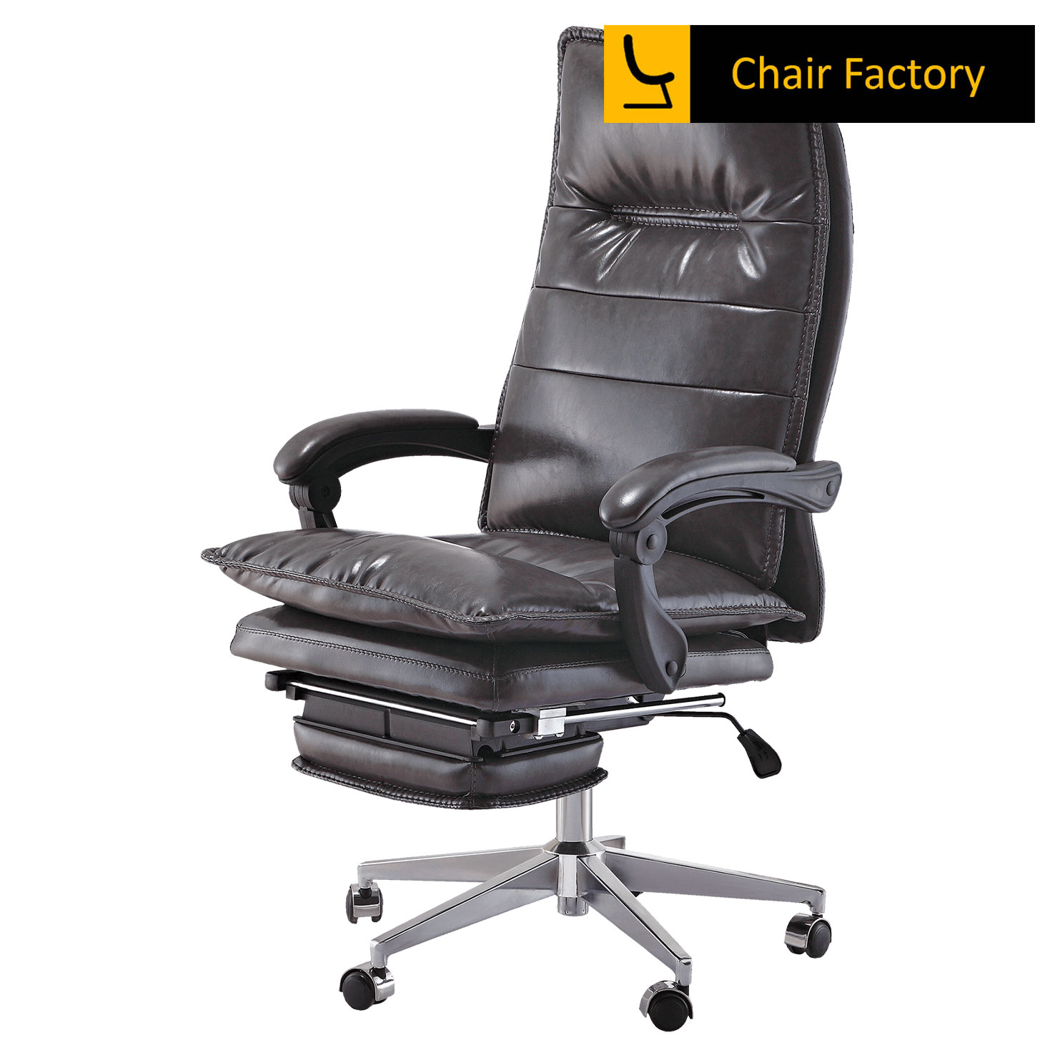 Eclipse High Back Leather Chair With Footrest