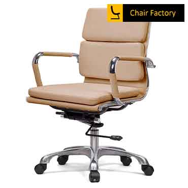 James Soft Pad Mid Back Leather Chair