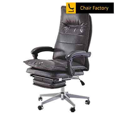 Eclipse High Back Leather Chair With Footrest