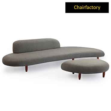 Grey Falkenberg Designer Sofa With Ottoman
