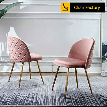 Margret pink gold legs chair 