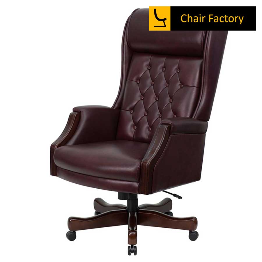 Prime Minister Burgundy High Back 100% Genuine Leather Chair
