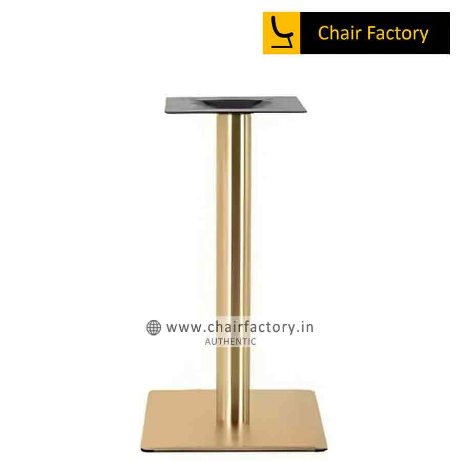Chroma Gold Metallic Single Pillar Cafe Table Stand | Chair Factory