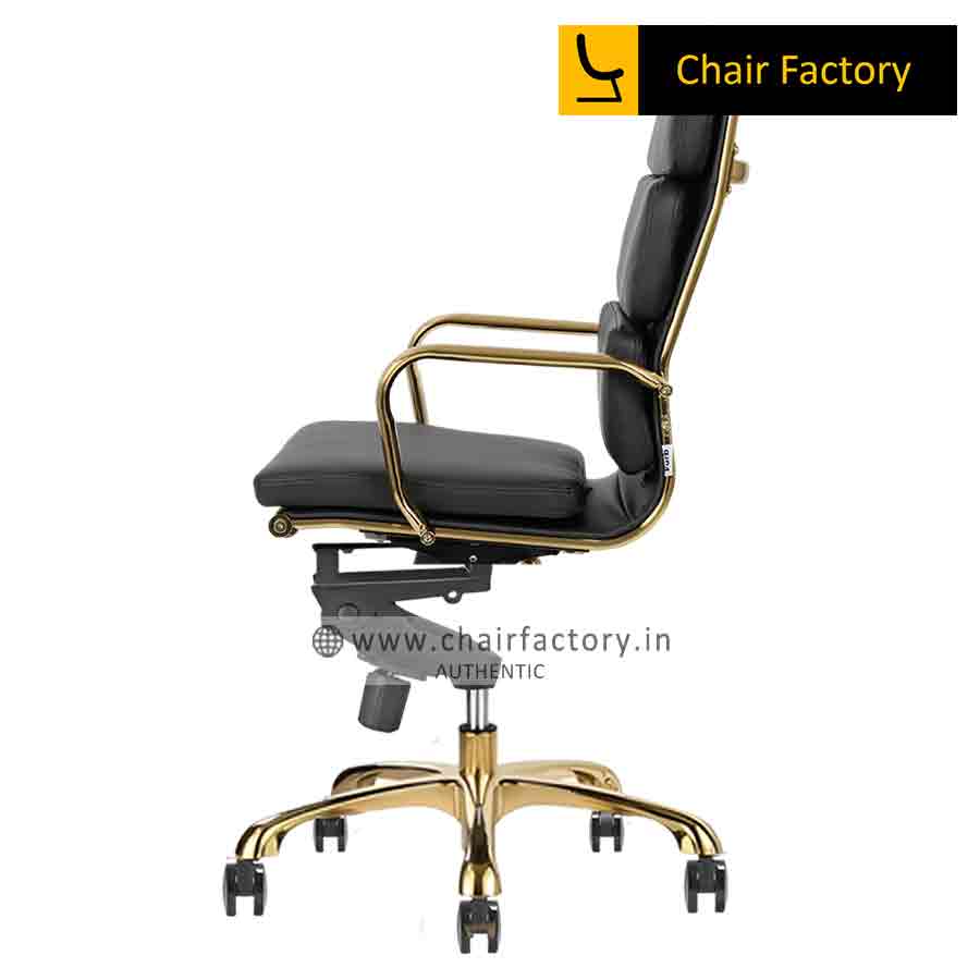 James Soft Pad Gold High Back Conference Room Chairs