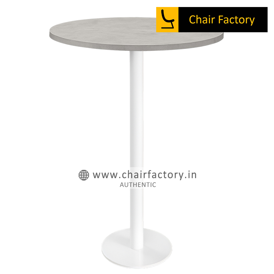 Tobi White Round Bar Table 