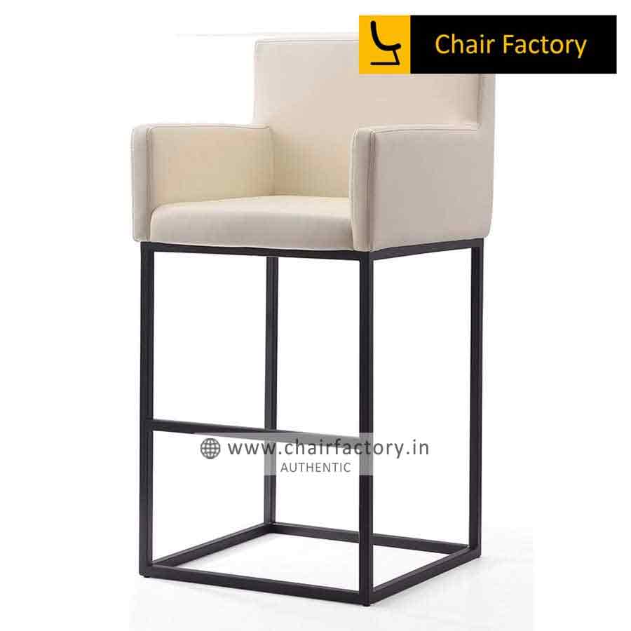 Dunbae White  Wooden Bar Stools