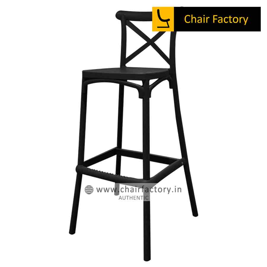 Avecross Black Bar Stool