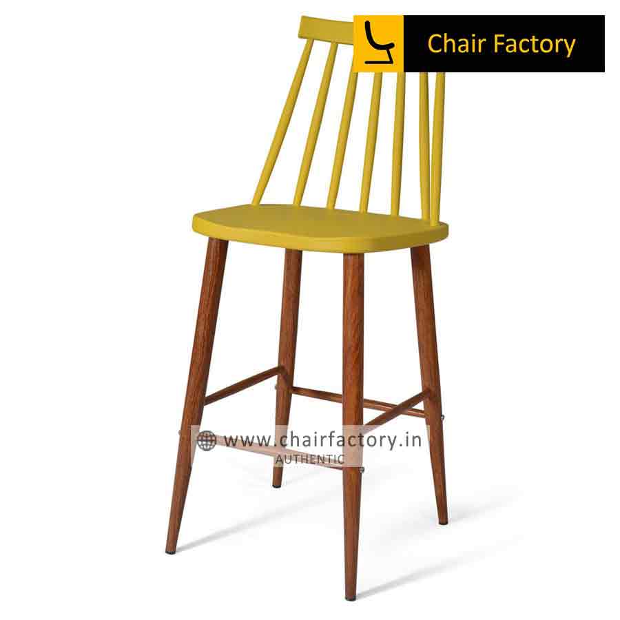 Wasser Yellow High Counter Bar Stool