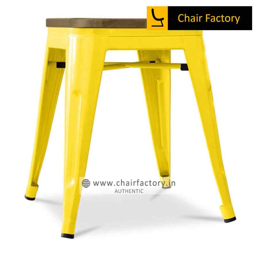 TOLIX Yellow  Wooden Bar Stools