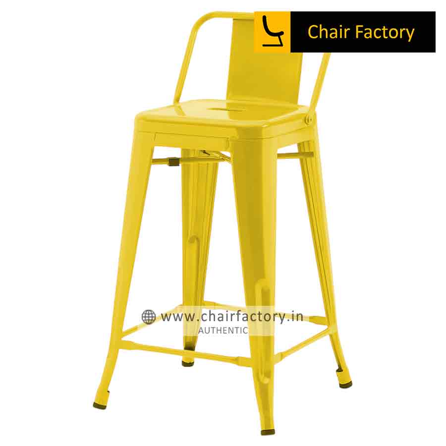 Tolix yellow High Counter Bar Stool Small