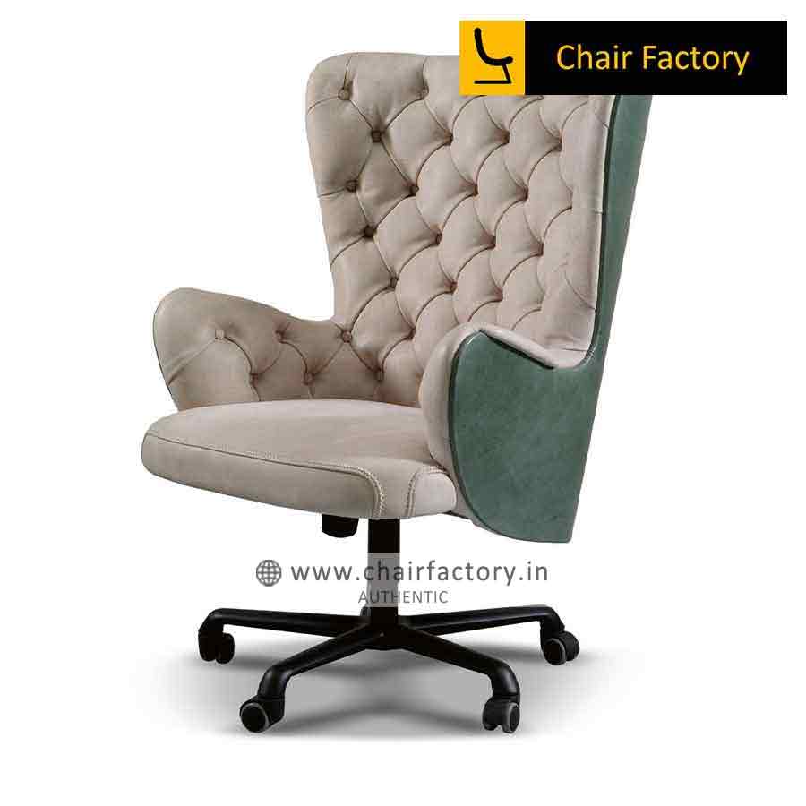 Shrigley white chesterfield Chair