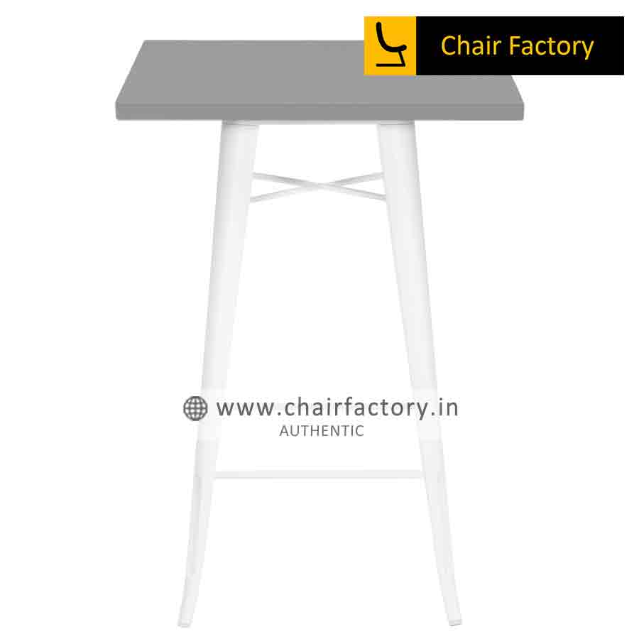 Tolix Square White Bar Table