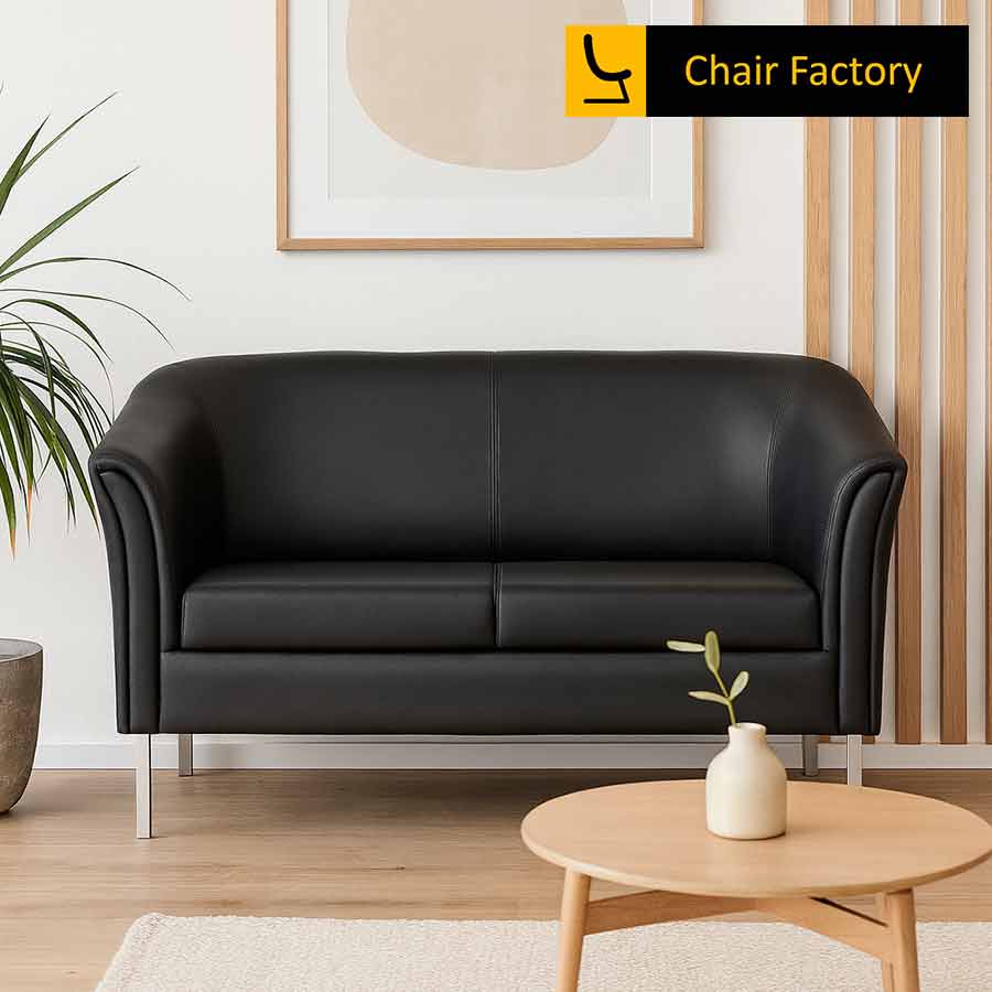 Majestic 2 Seater Leather Office Sofa