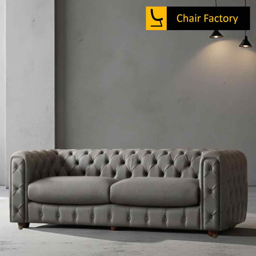 Oberson 2 Seater Chesterfield Leather Office Sofa