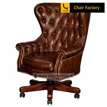 Einer high back 100% genuine leather chair 