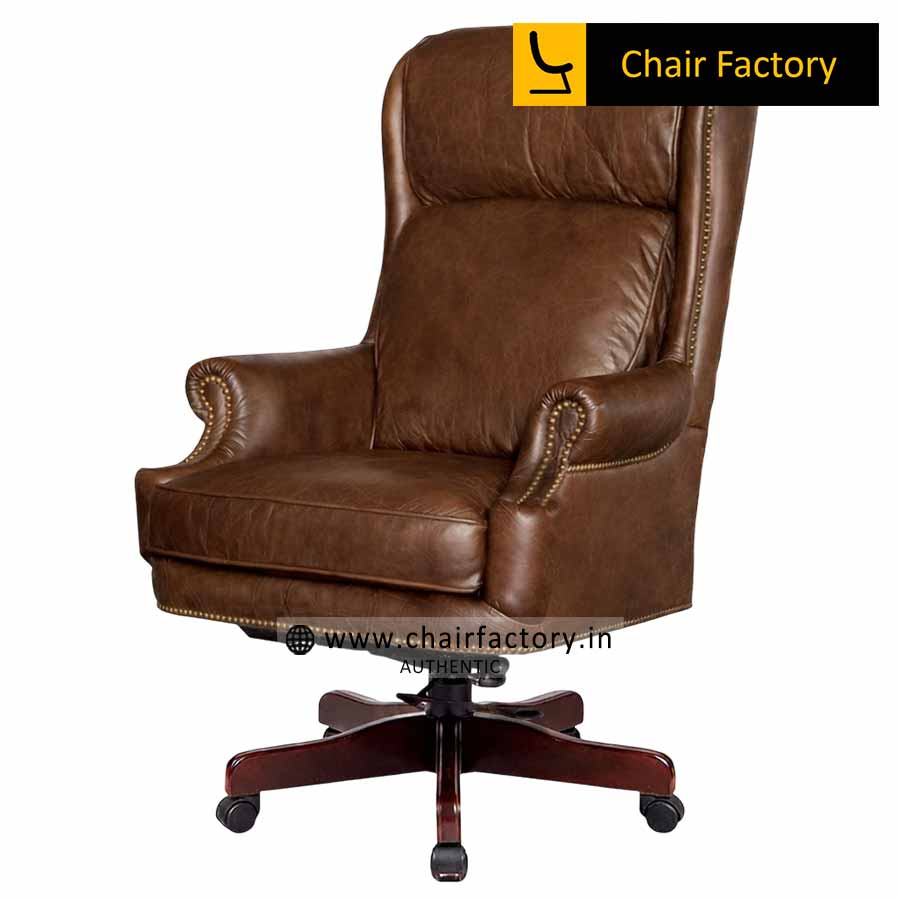 Valois DESIGNER HIGH BACK 100% GENUINE LEATHER CHAIR 