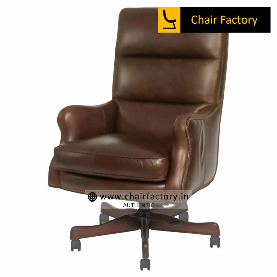 Uranus High Back 100% Genuine Italian Leather Chair