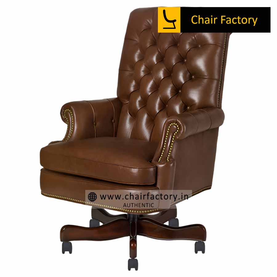 Truman High Back 100% Genuine Leather Chair
