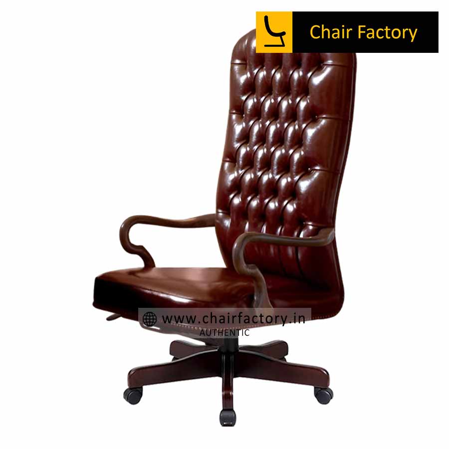 Demetrios 100% Genuine Leather Chair