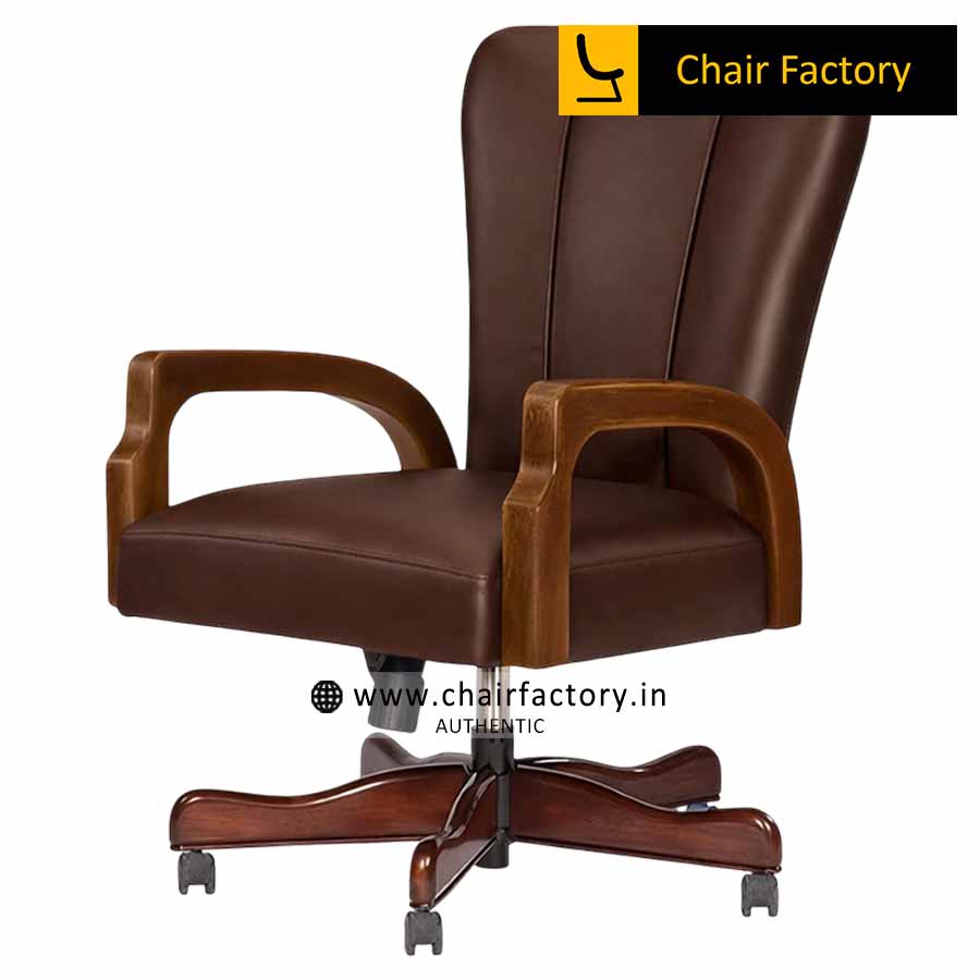 Idris Coco Brown Vintage100% Genuine Leather Chair