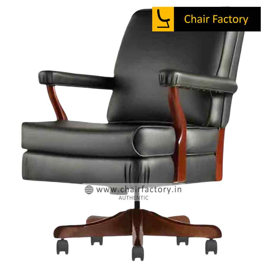 Benchmark Mid Back 100% genuine leather chair