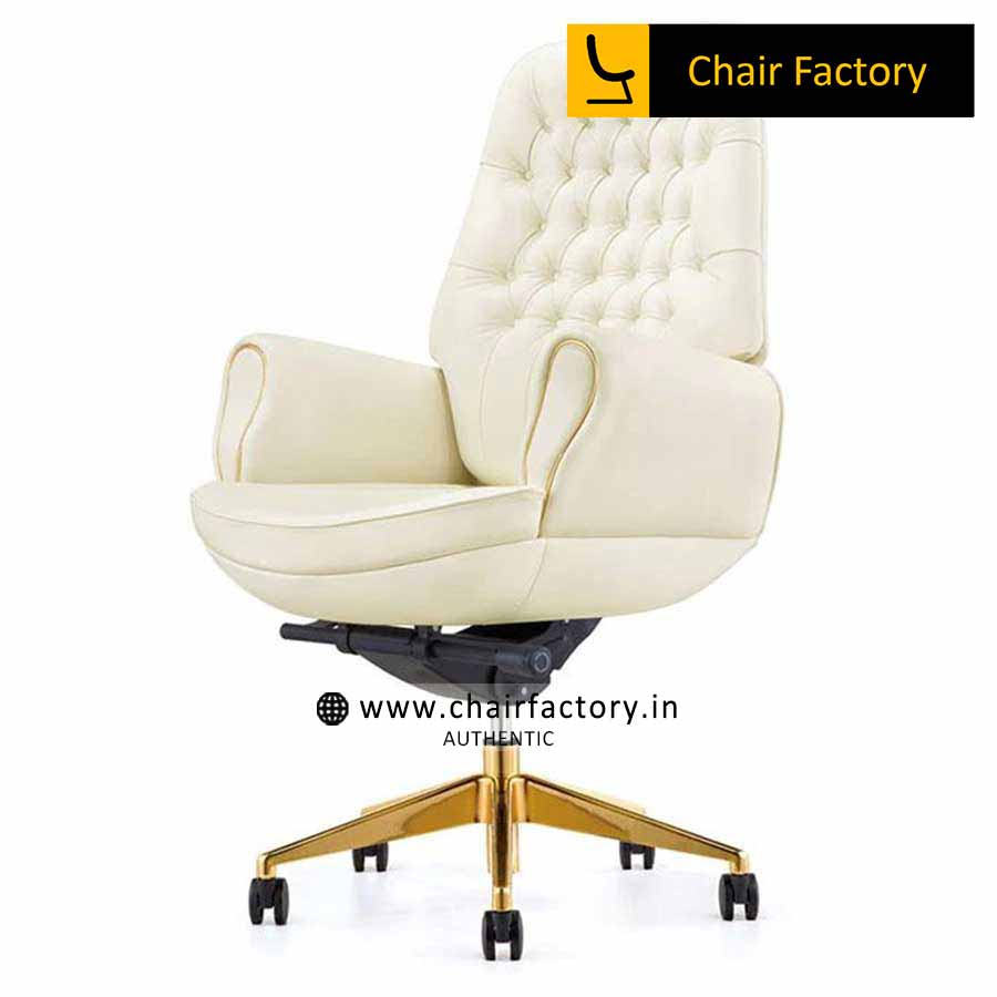 Monarchy King Mid Back 100% Genuine Leather Chair