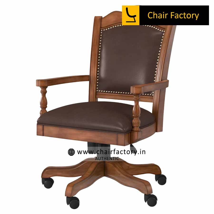 Plutus Italian Leather Visitor Chair
